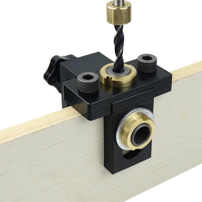 3-in-1 Adjustable Woodworking Drilling Locator for Precision Hole Punching