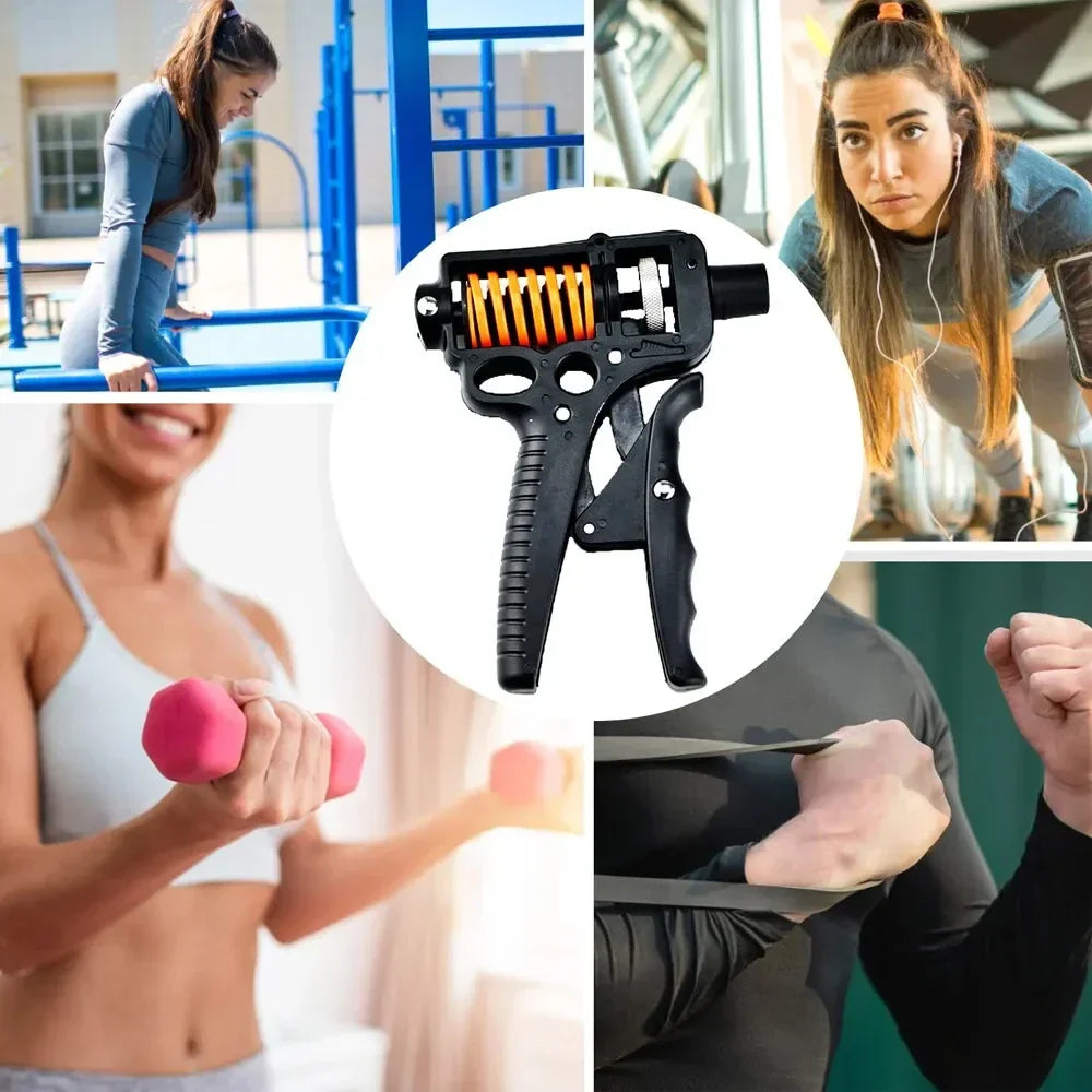 Adjustable 5-165kg Heavy Hand Grip Strengthener - Finger Exerciser for Arm, Wrist and Forearm Training