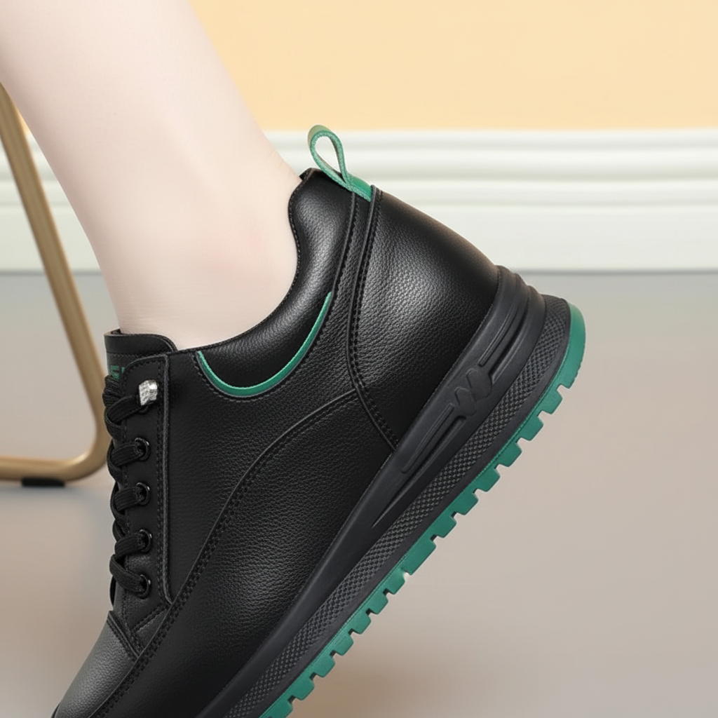 Anti-Slip Treaded Rubber Sole - Pamela