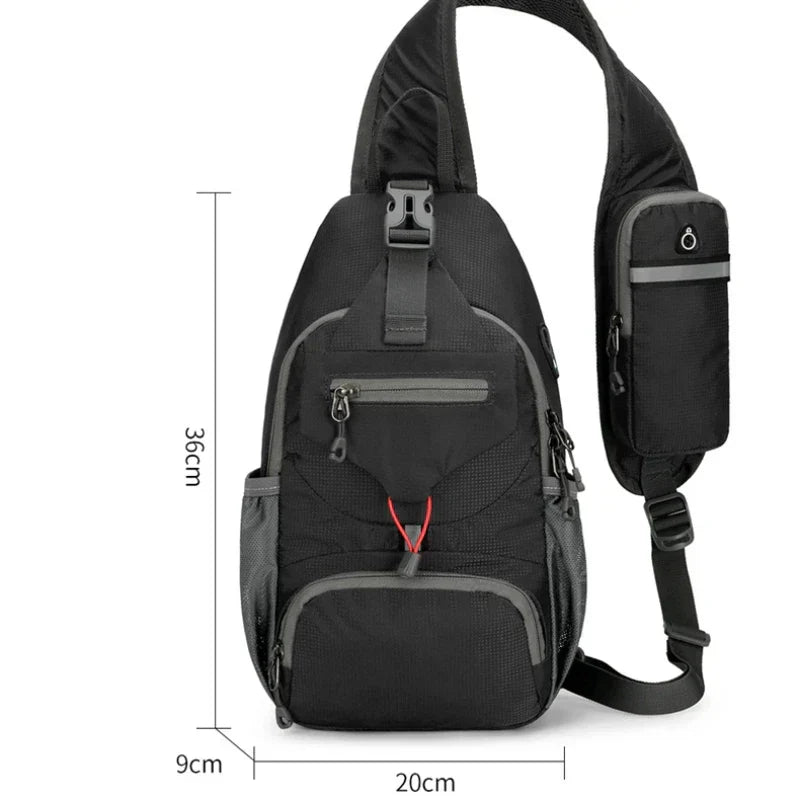 Anti-Theft Waterproof Multi-Pocket Shoulder Sling Backpack – Lightweight Crossbody Travel Bag