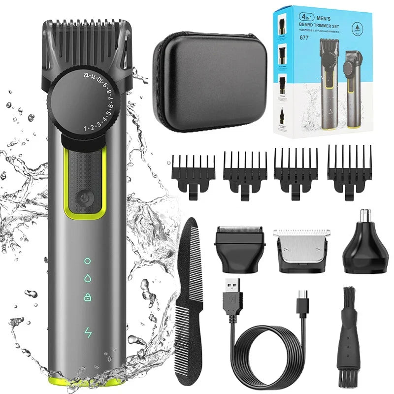 Beard Trimmer and Cordless Hair Clipper Set