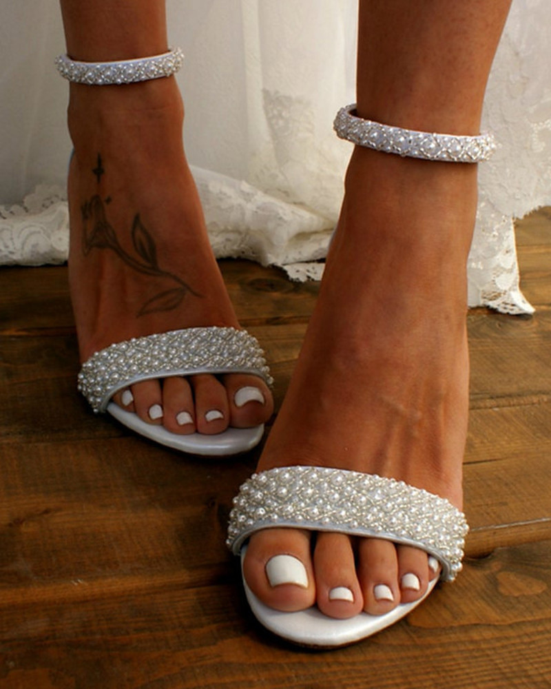 Bridal Sandals with Delicate Straps