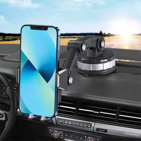 Car Phone Mount with Strong Suction Cup, 360° Rotation and One-Handed Operation