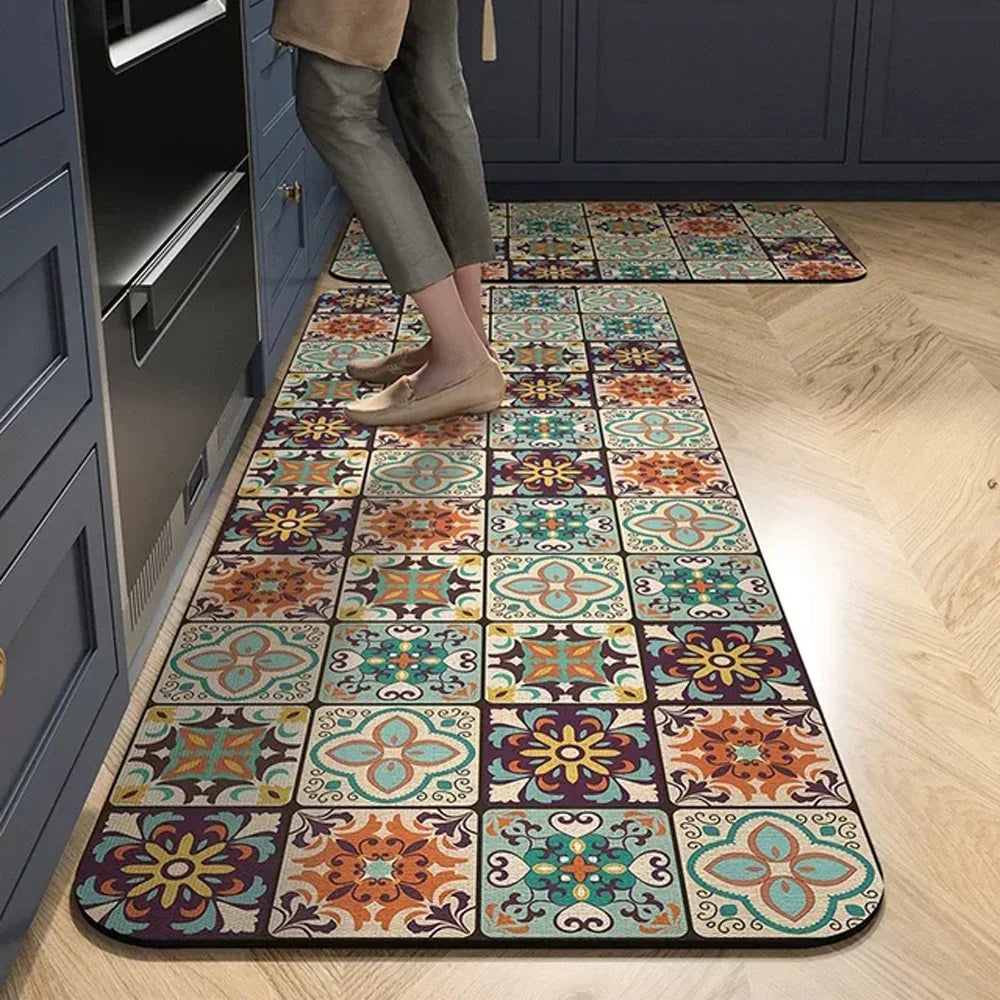 Cement Tile Kitchen Mat