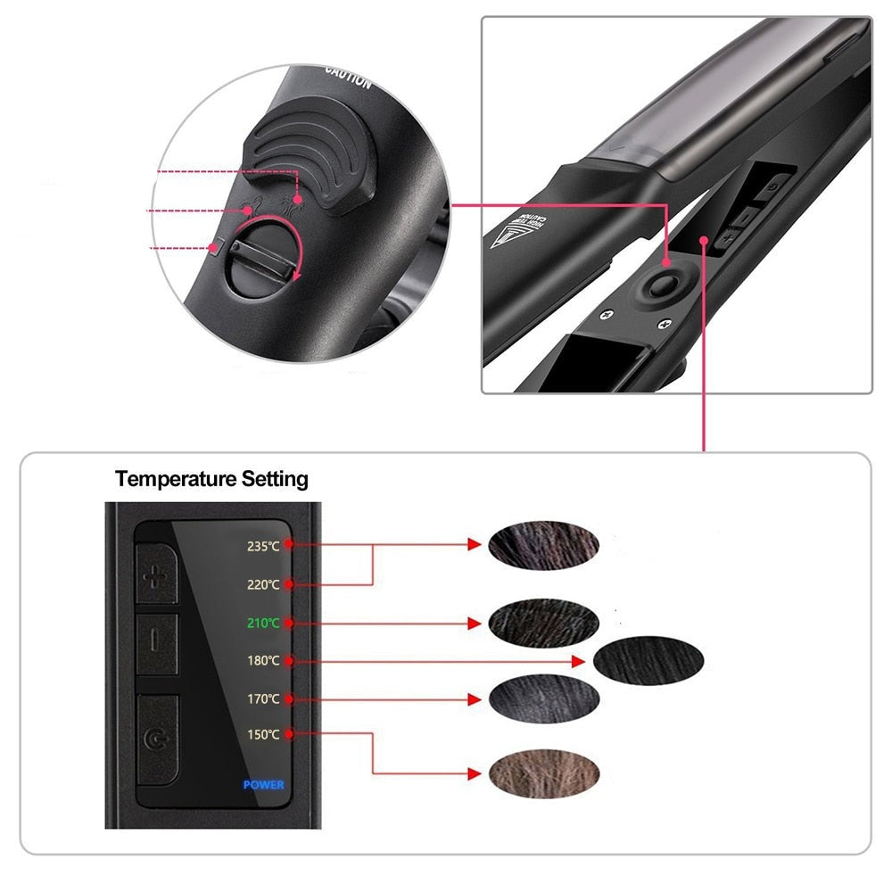 Ceramic Steam Hair Straightener