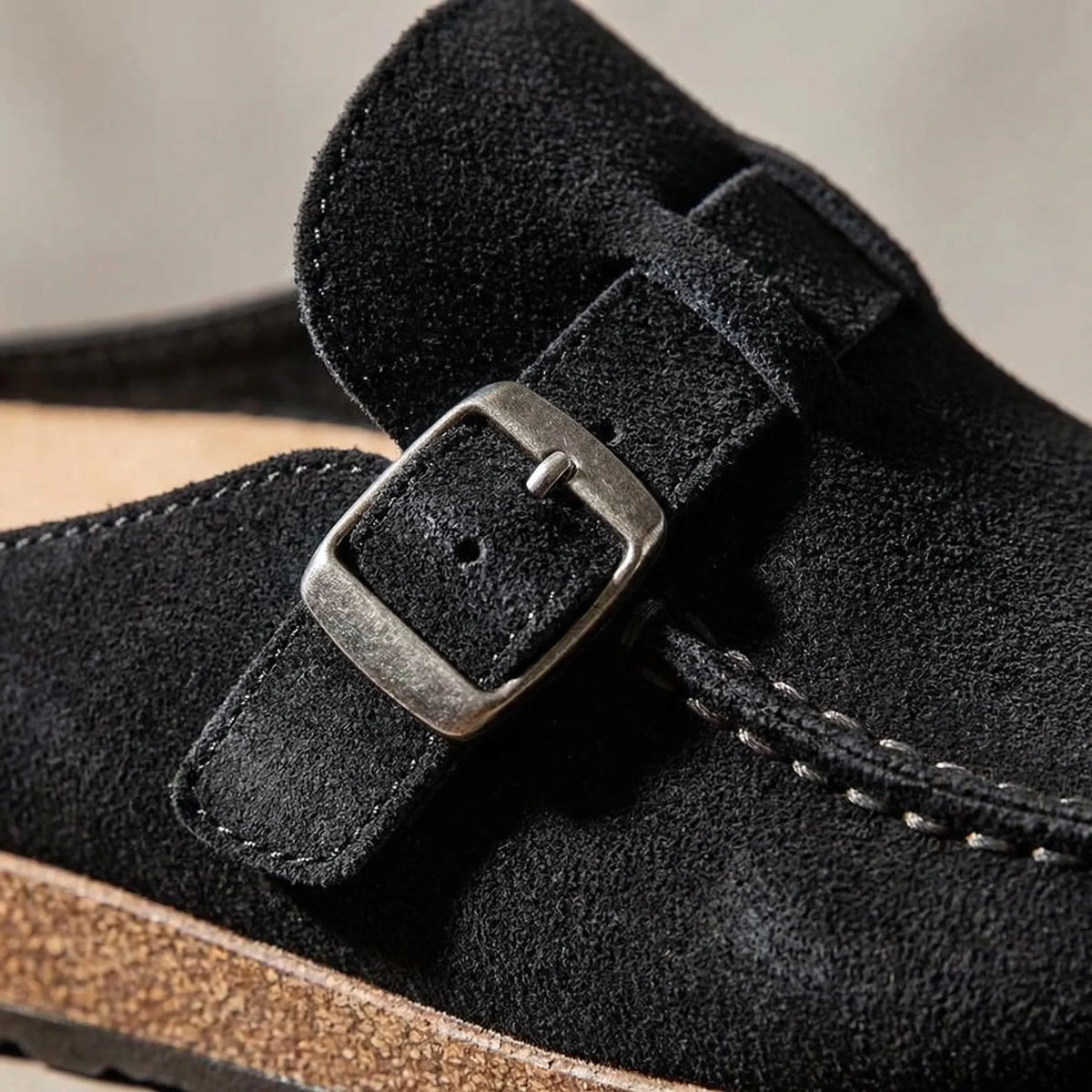 Classic Slip-On Loafers with Buckle Detail
