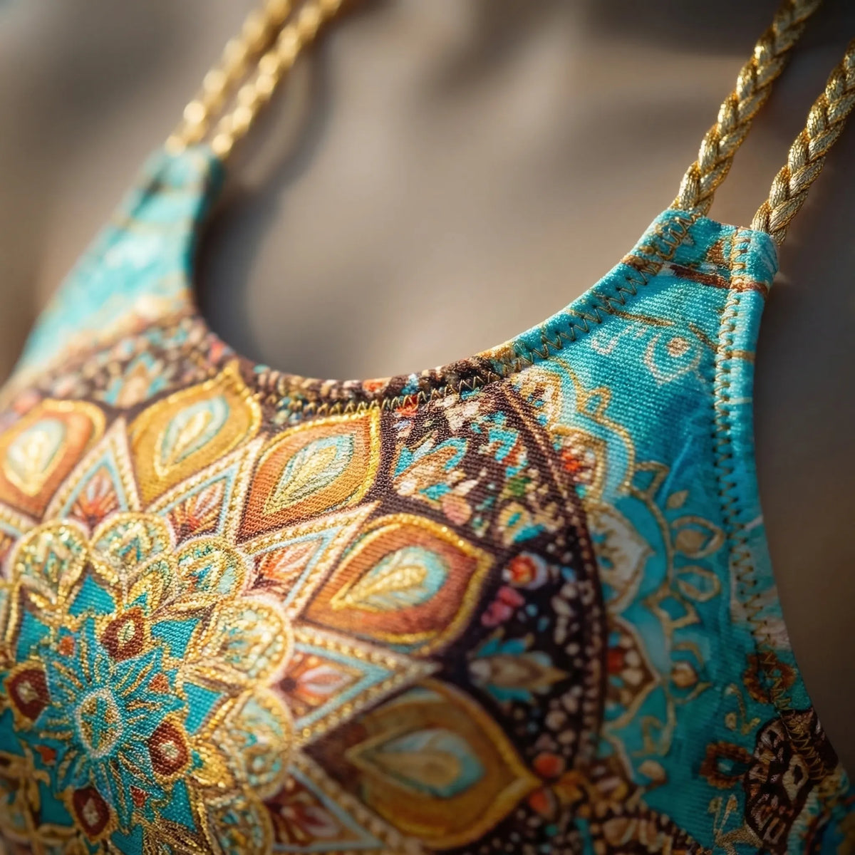 Colorful Swimwear with Mandala Print