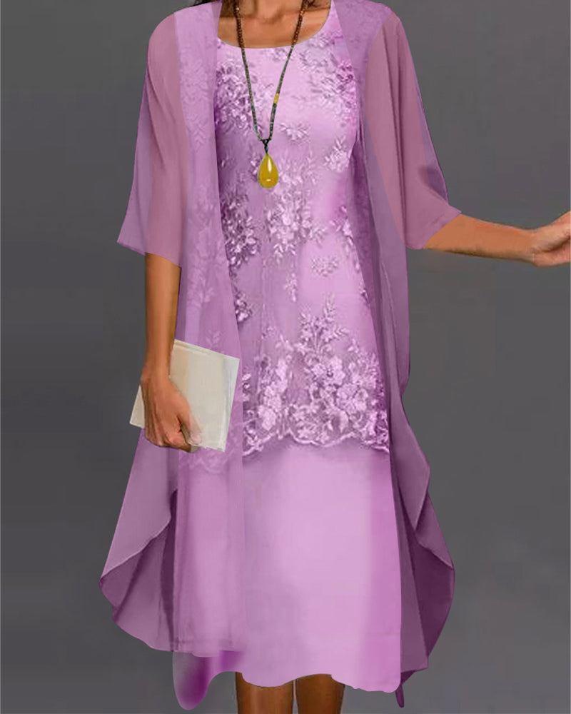 Elegant Two-Piece Dress Set