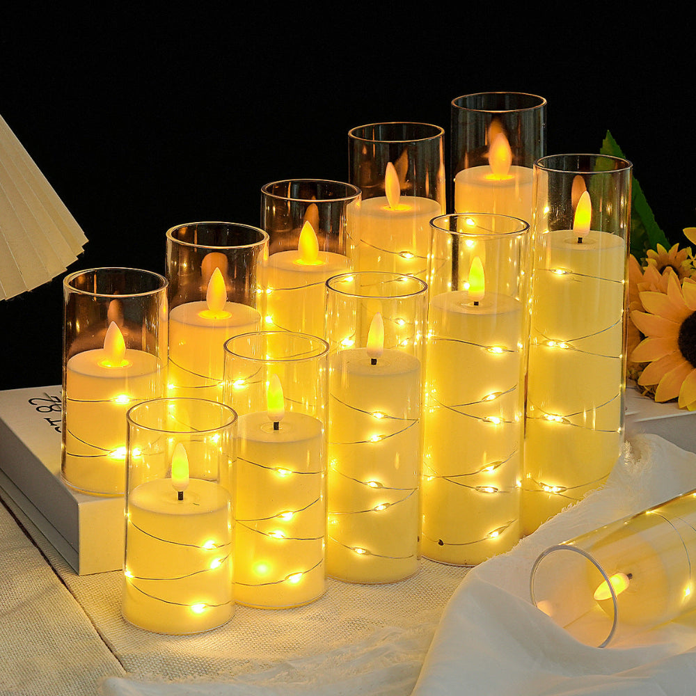 Flameless Candle Set with Remote Control - Elegant LED Candles Providing a Cozy Atmosphere and Safe Use