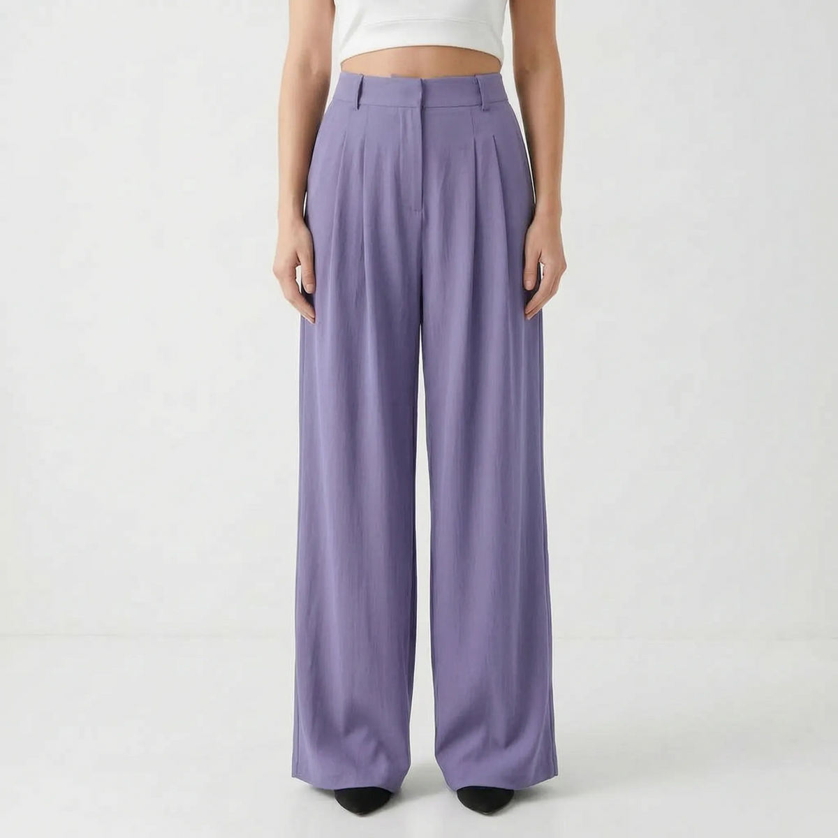 High-Waisted Wide-Leg Pants