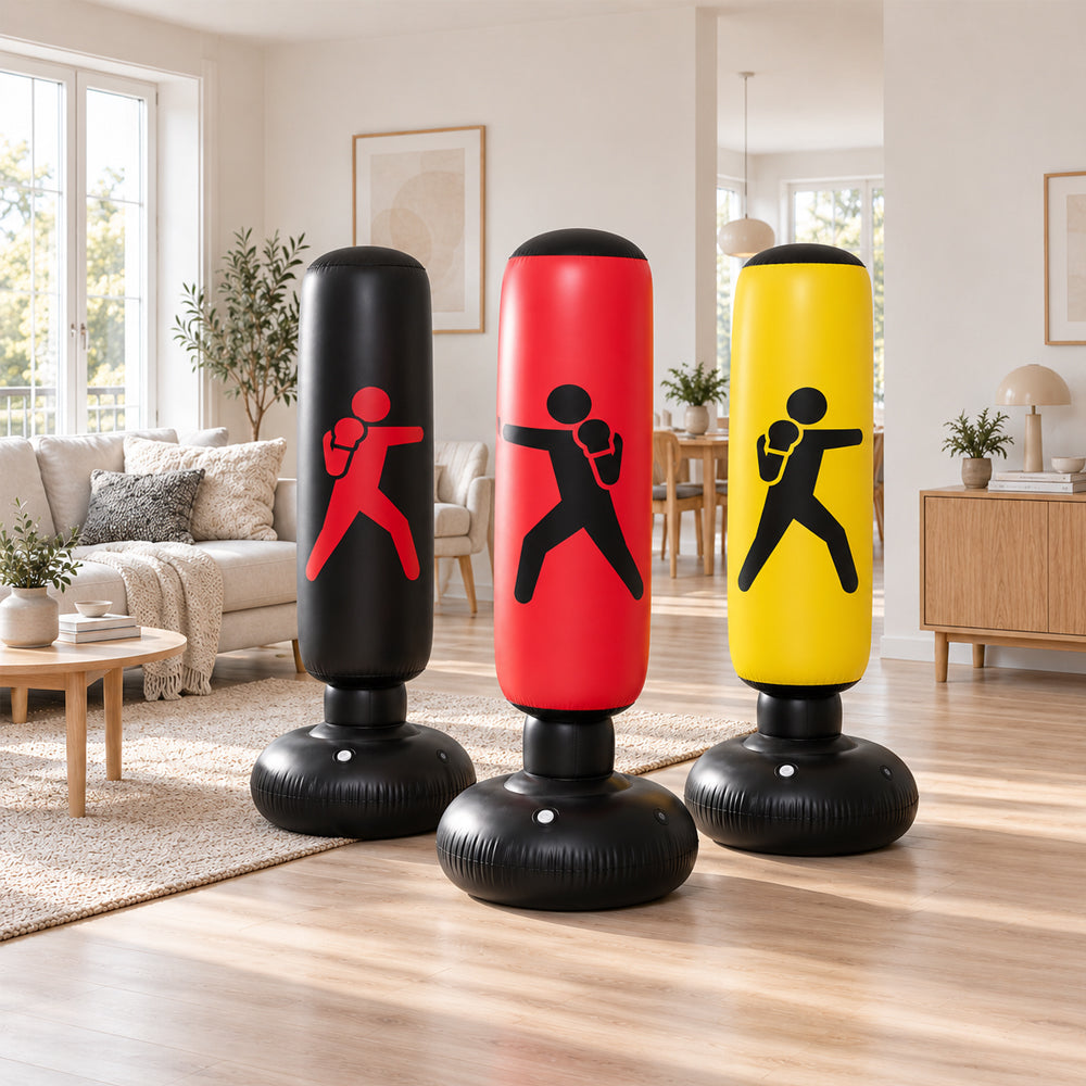 Inflatable Freestanding Punching Bag 160 cm – Red, Yellow or Black