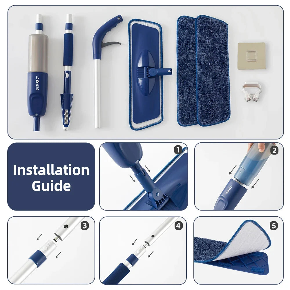 Kitchen Spray Mop for Tile and Wood Floors