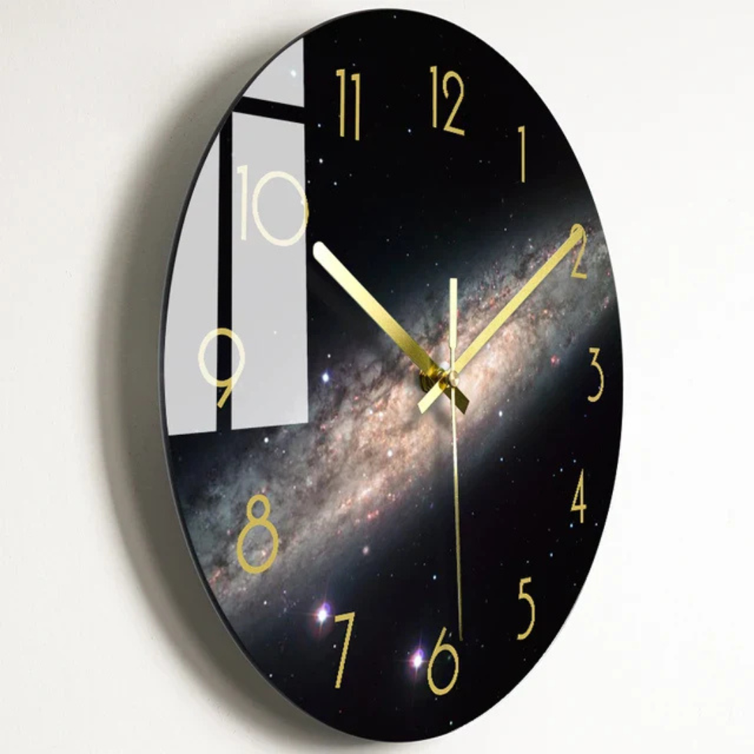 Large Glass Wall Clock with Elegant Design