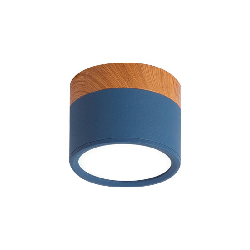 LED Ceiling Light with Wood Finish