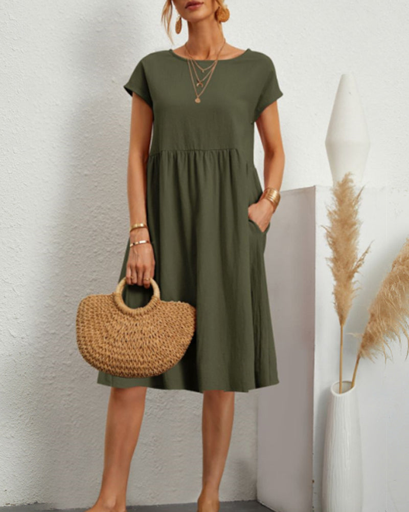 Loose-Fit Crew-Neck Dress