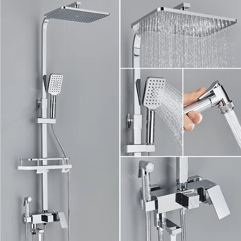 Luxury Rain Shower Set with Brass Mixer Tap