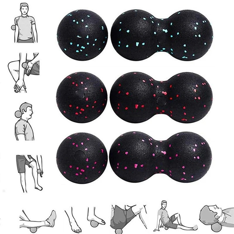 Massage Balls & Foam Roller for Stiff Back and Tense Muscles