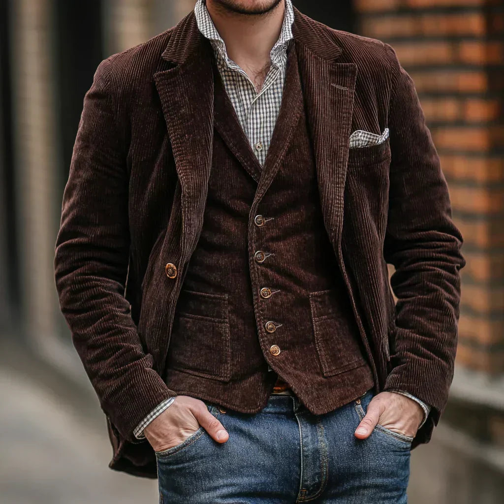 Men's Blazer & Vest Set – Elegant and Versatile Style