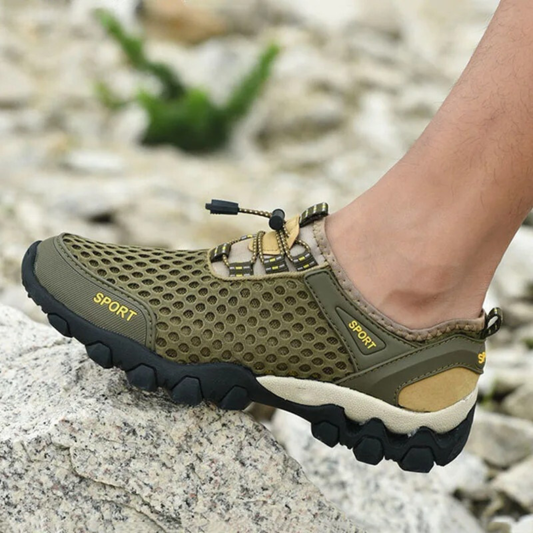 Men's Breathable Hiking Shoes with Mesh and Grip