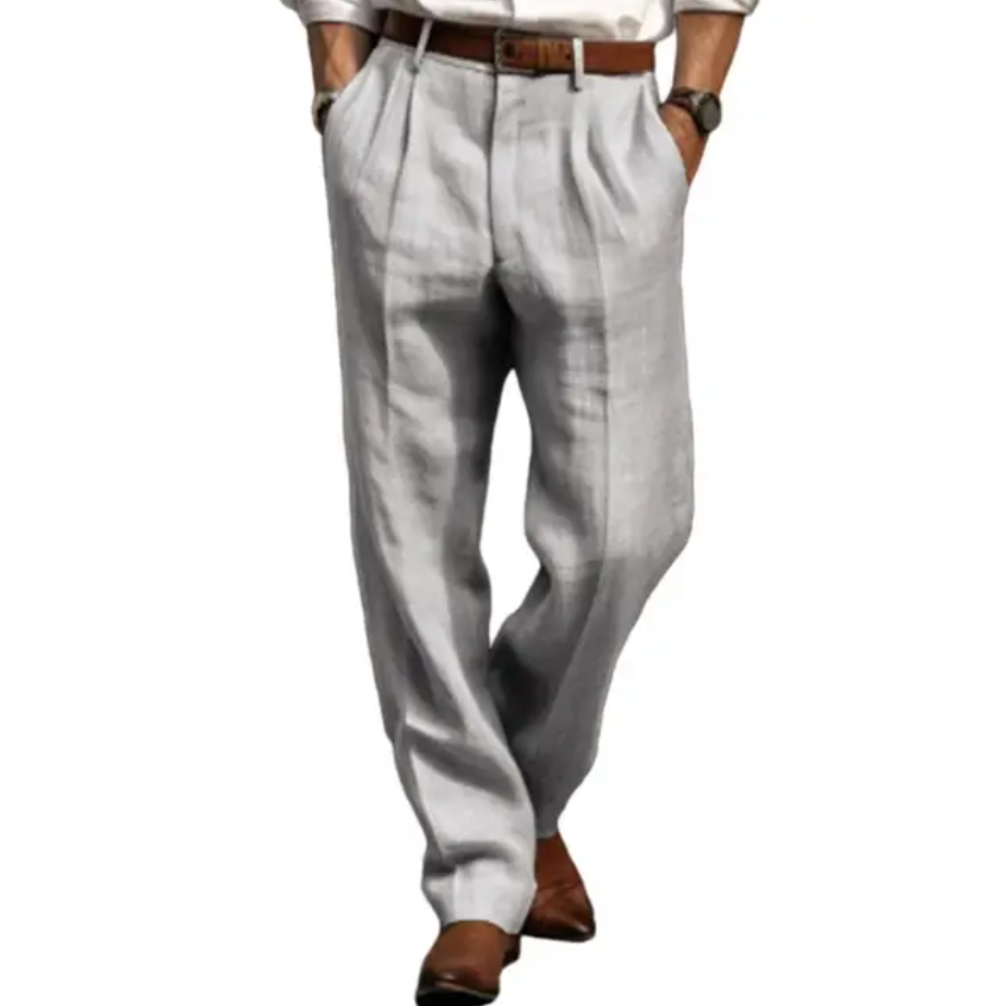 Men's Breezy Relaxed-Fit Trousers with Summer Comfort