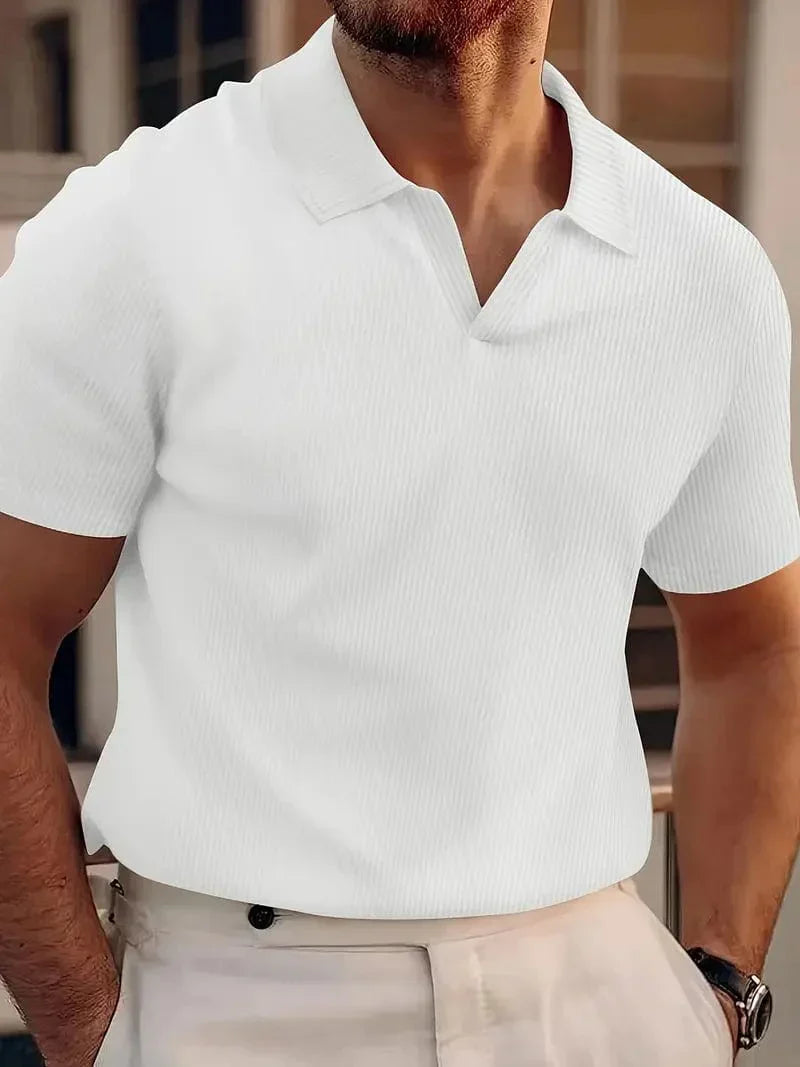 Men's Casual Buttonless Polo Shirt