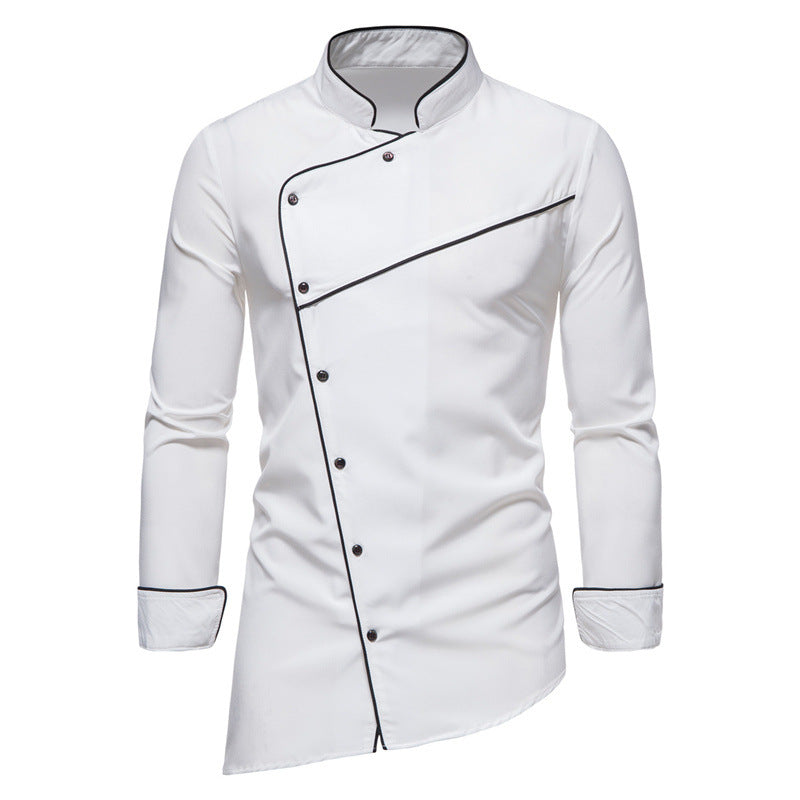 Men's Chef Jacket with Stylish Accents and Professional Cut