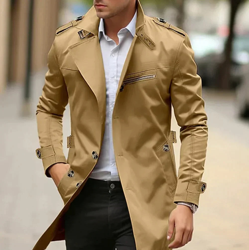 Men's Classic Autumn Trench Coat