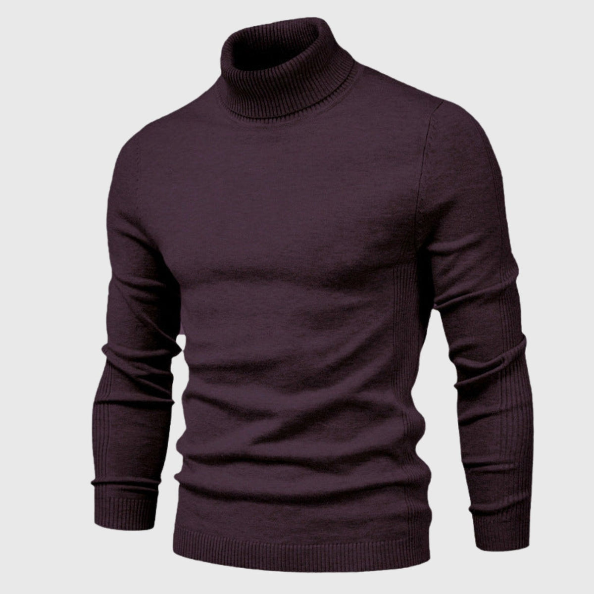 Men's Classic Turtleneck Sweater with Comfortable Fit and Timeless Style