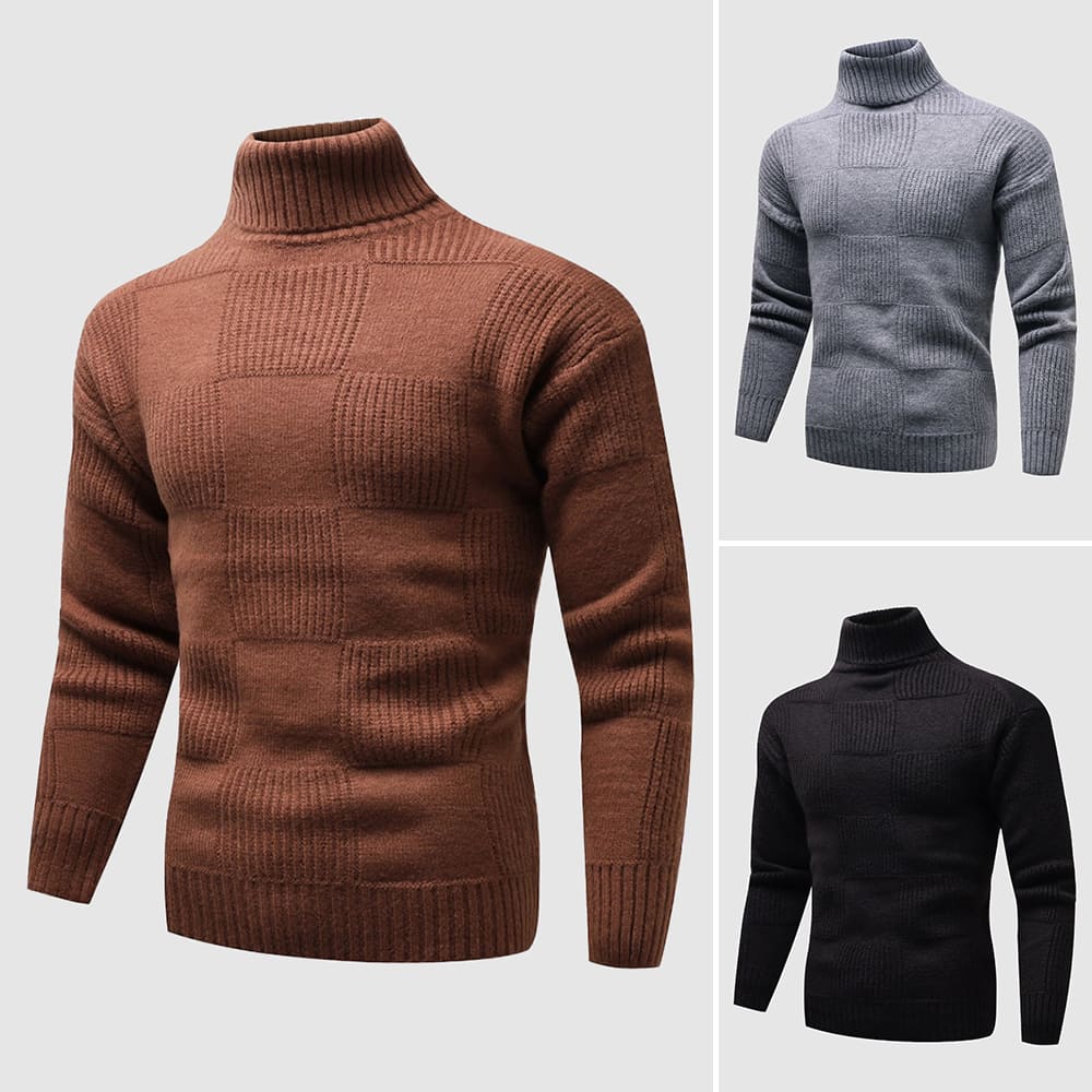 Men's Fitted Turtleneck Sweater