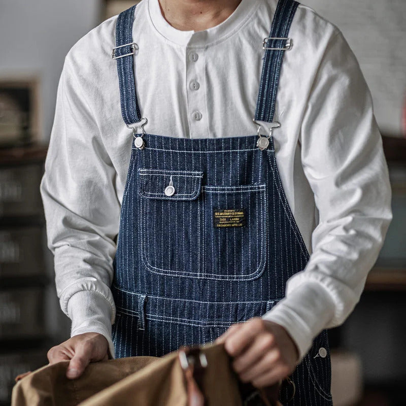 Men's Indigo Bib Overalls | Comfort and Durability