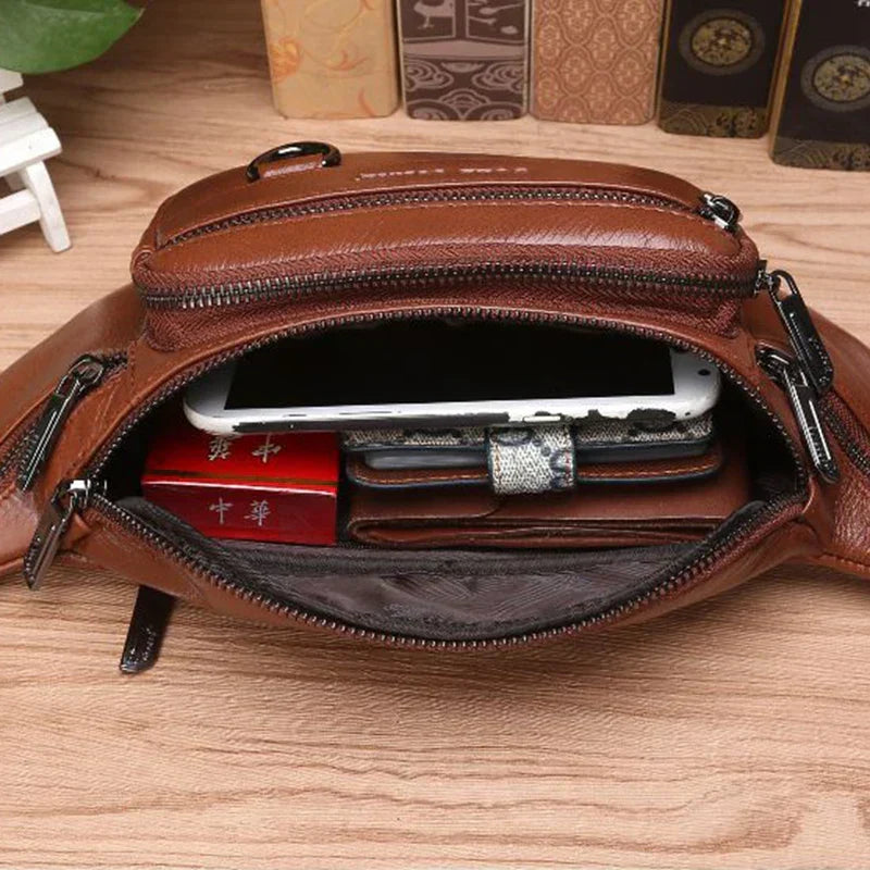 Men's Large Capacity Waist Bag – Belt and Crossbody Travel Fanny Pack