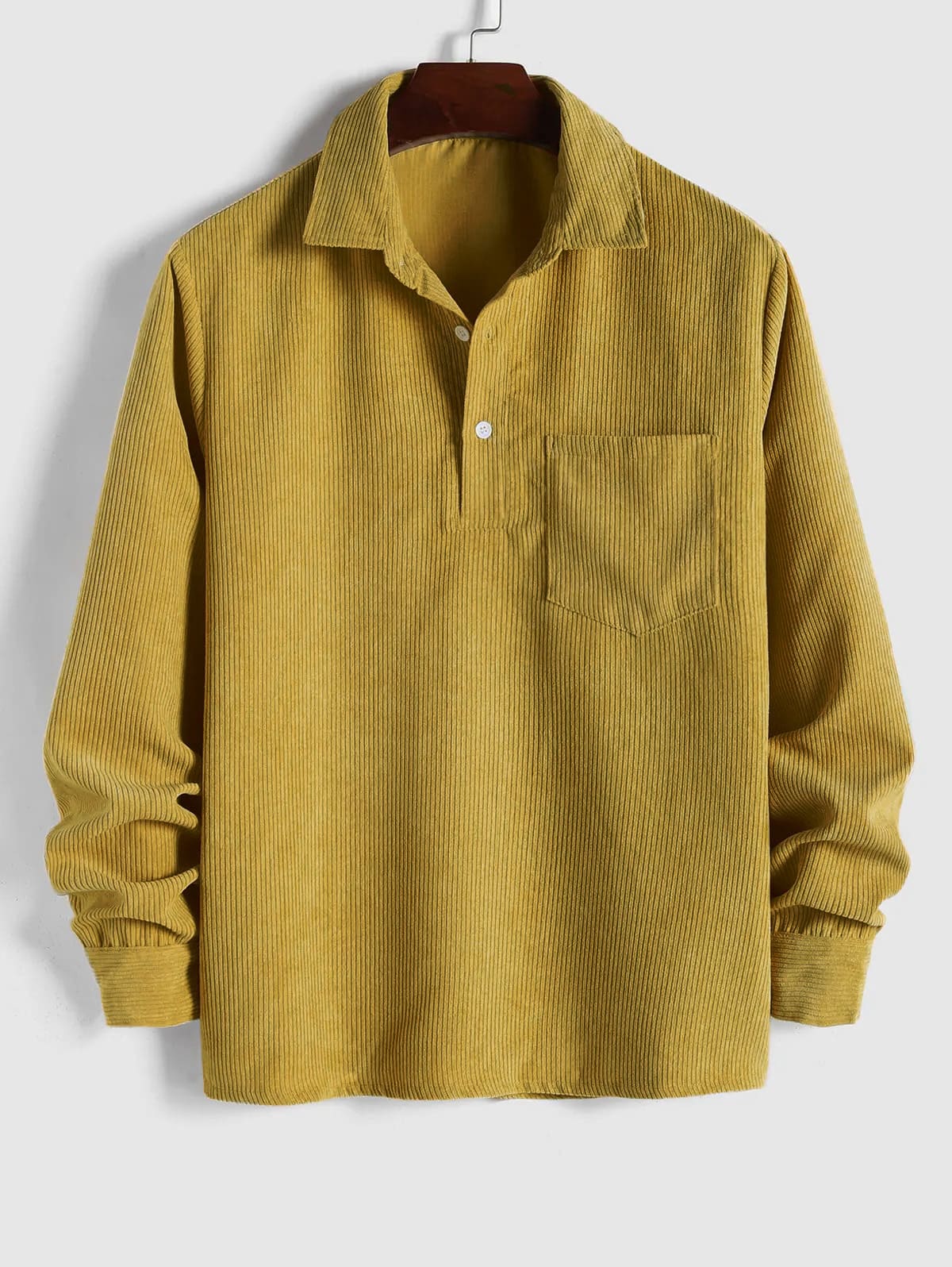 Men's Long Sleeve Camp Collar Shirt