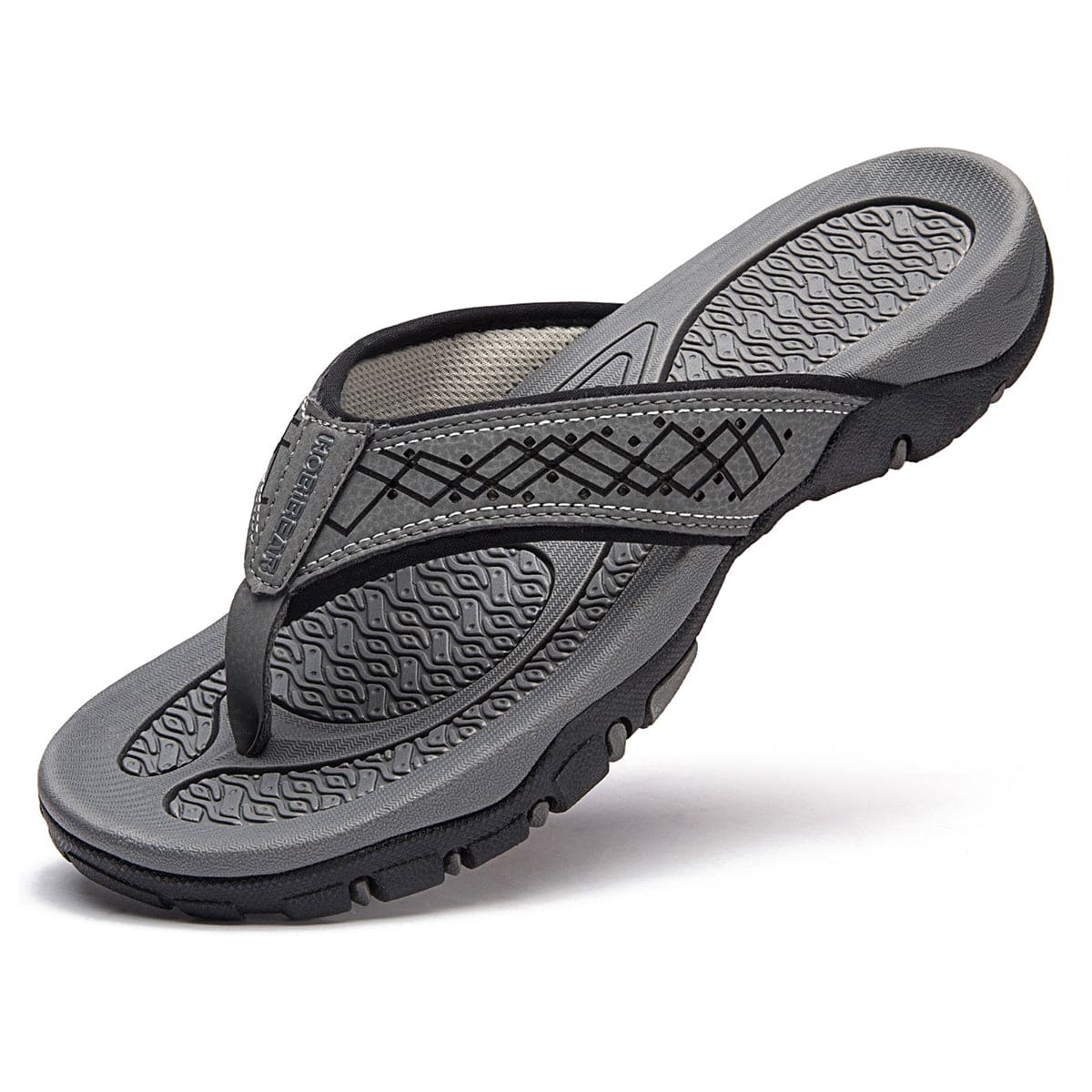 Men's Orthopedic Flip-Flops with Geometric Strap