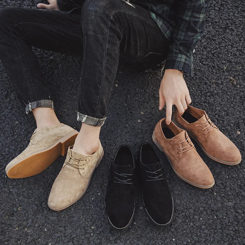 Men's Suede Oxford Shoes - Robert