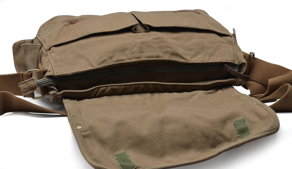 Men's Vintage-Style Messenger Bag with Spacious Design and Secure Closure