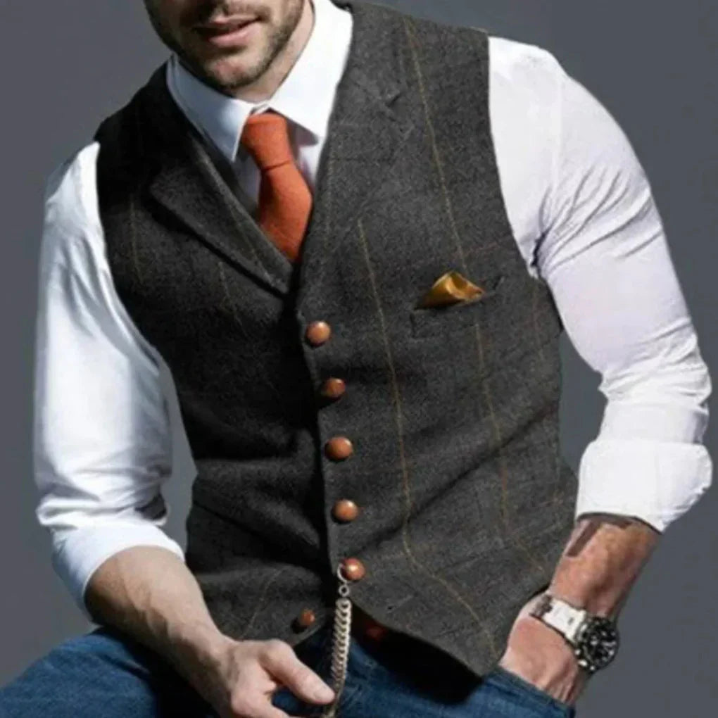 Men's Vintage Vest – Classic Heritage Layered Style