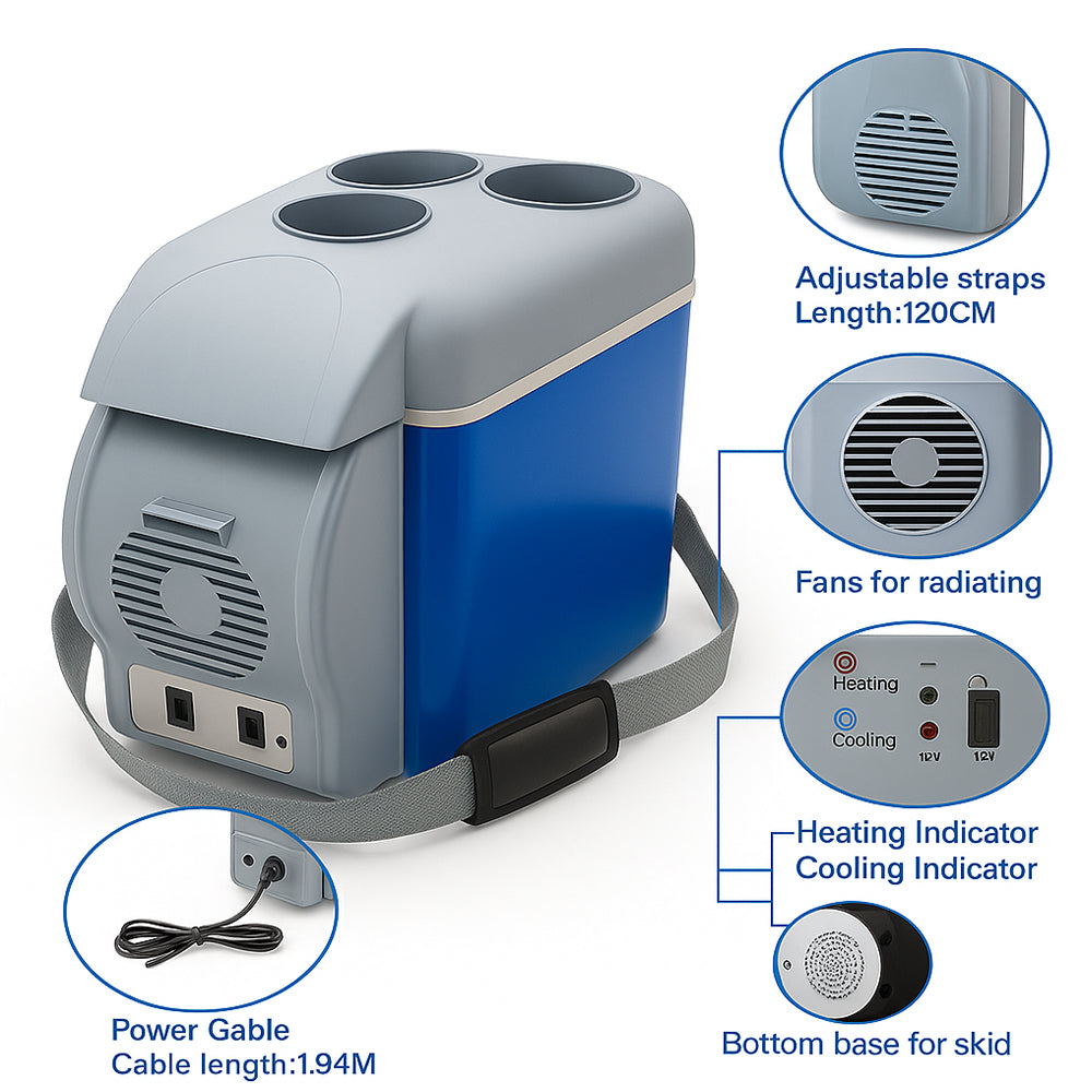 Mini Cooler and Warmer for Cars, Caravans, and More