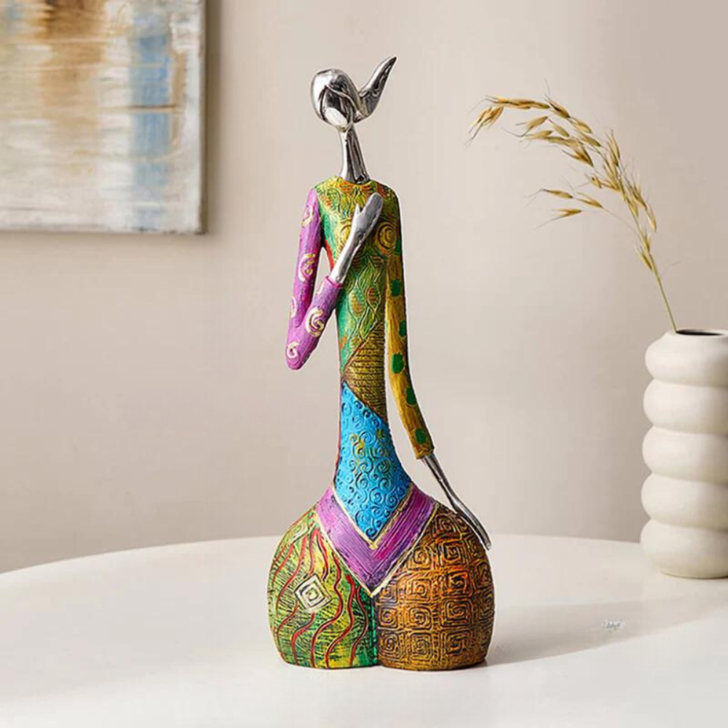 Modern Abstract Resin Woman Sculpture