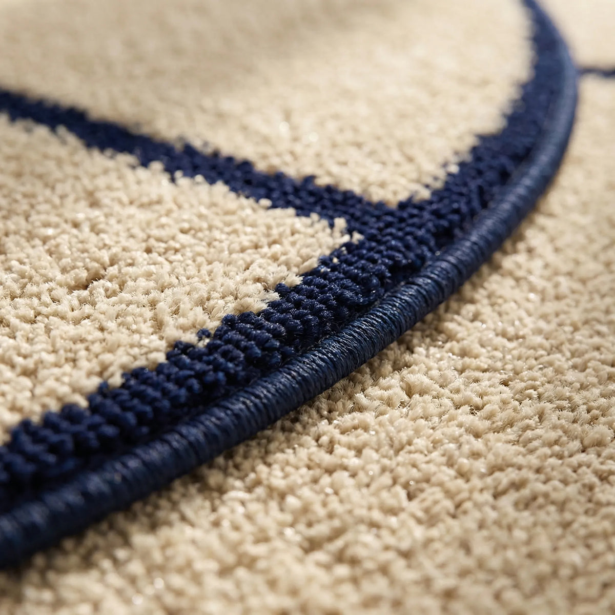 Modern Round Low-Pile Area Rug