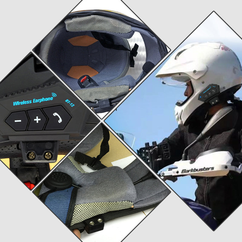 Motorcycle Helmet Bluetooth Headset with Noise Cancellation and Long Battery Life – Hands-Free Communication for Motorcyclists