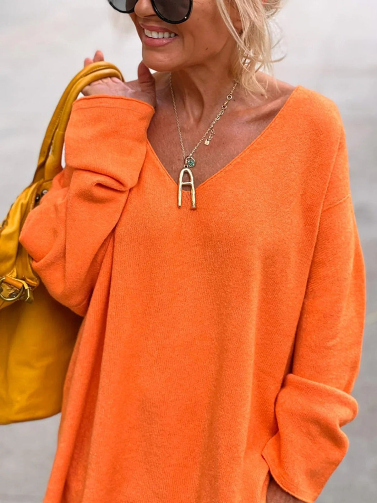 Oversized V-Neck Sweater