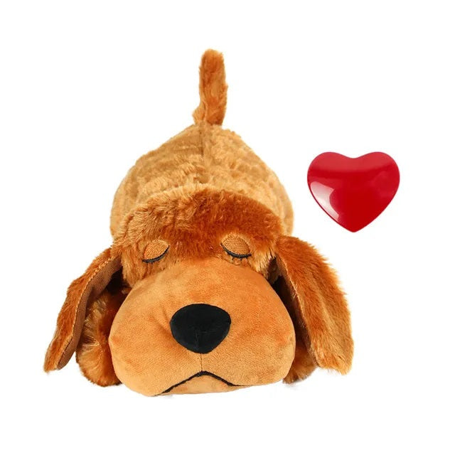 Plush Calming Dog Toy with Heartbeat Simulation