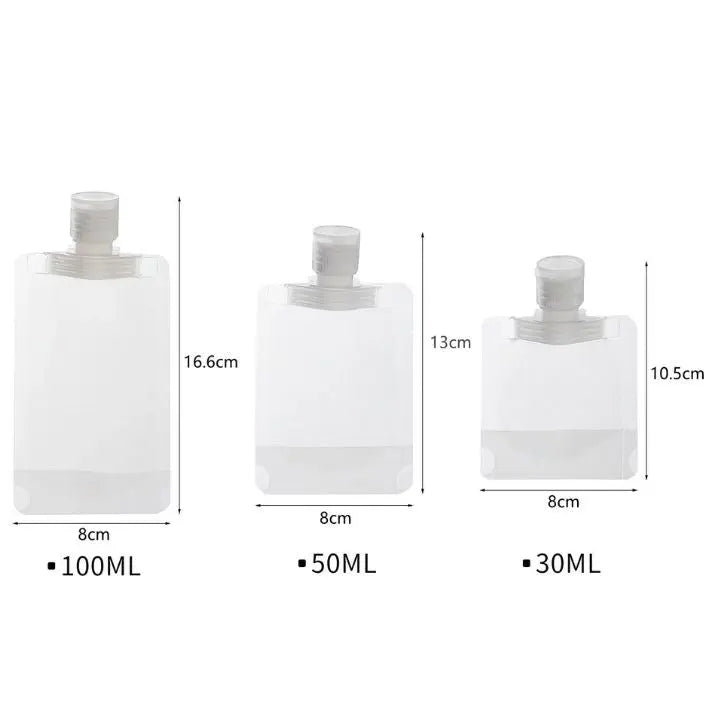Portable Leak-Proof Travel Pouches – 10-Piece Set