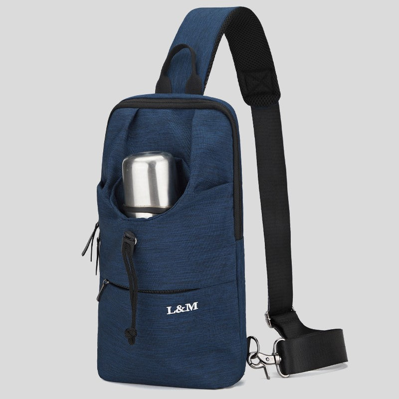 Portable Waterproof Sling Bag with Cup Holder for Travel, Biking, Gym & More