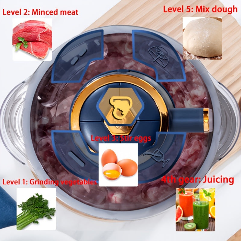 Powerful Stainless Steel Meat Grinder and Vegetable Chopper – Multifunctional Food Processor