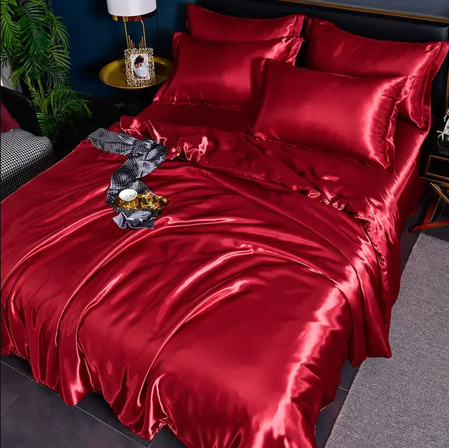 Premium Solid Satin Bedding