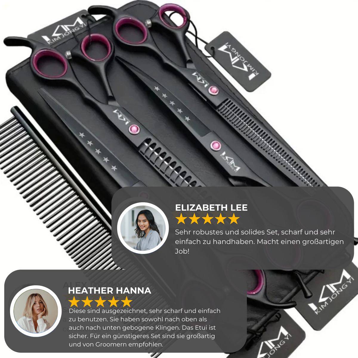 Professional Pet Grooming Scissors Set – Stainless Steel Tools