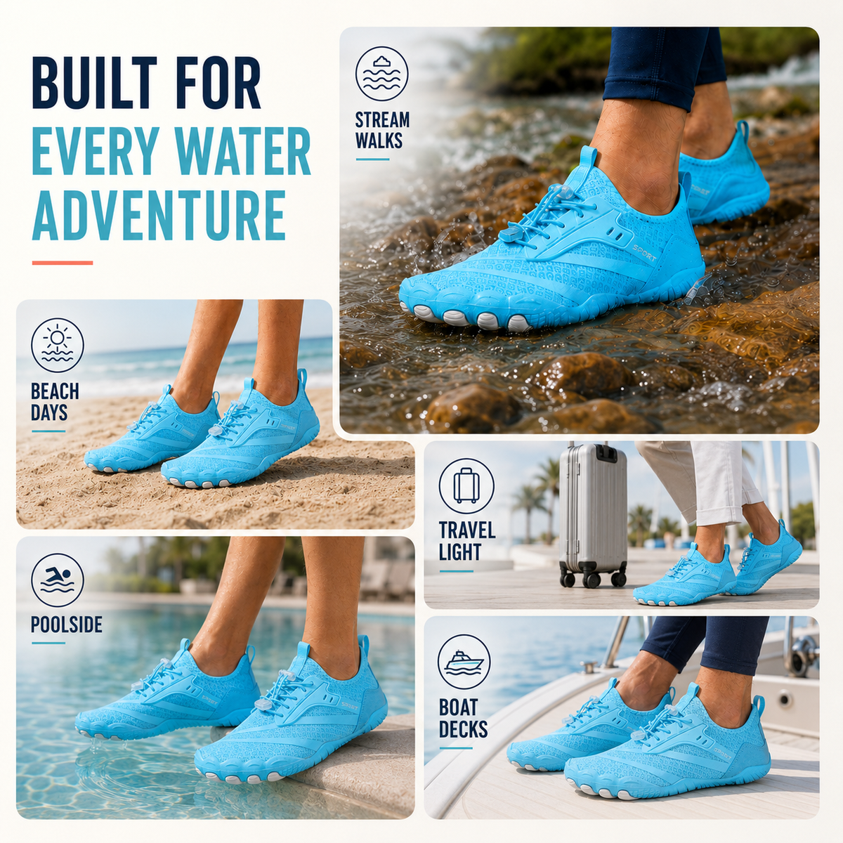 Quick-Dry Non-Slip Barefoot Water and Beach Shoes