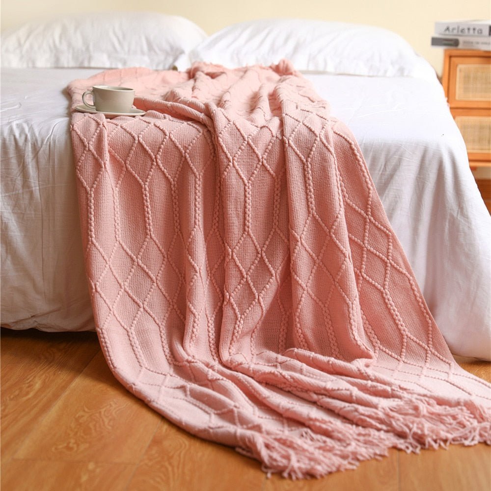Scandinavian Knitted Sofa Throw