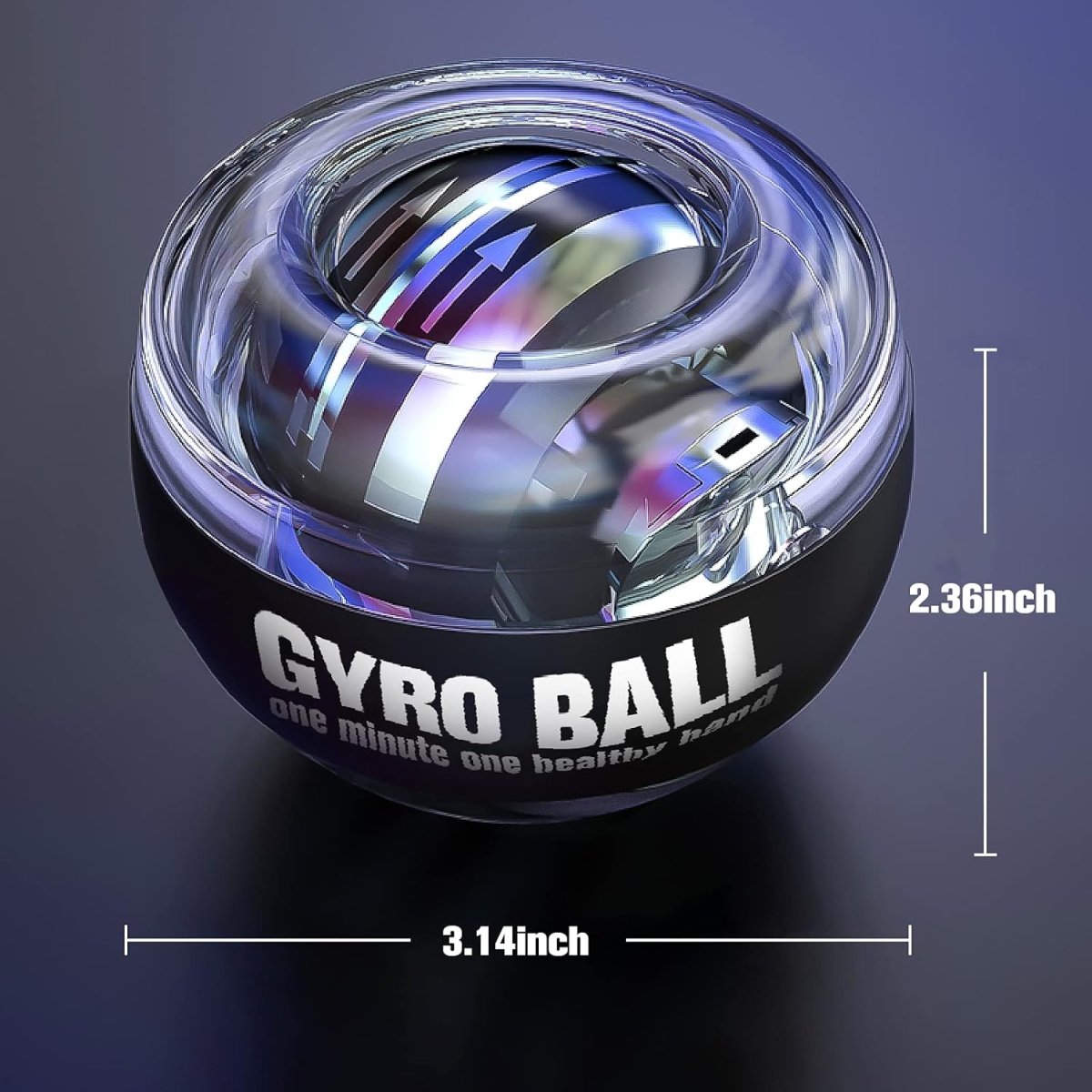 Self-Starting Gyroscopic Forearm Trainer and Hand Exerciser for Grip Strength and Wrist Training